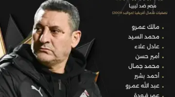 تشكيلة منتخب مصر أمام ليبيا في تصفيات شمال إفريقيا